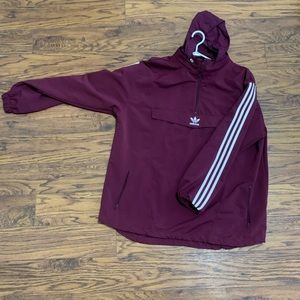Adidas burgundy spring jacket
